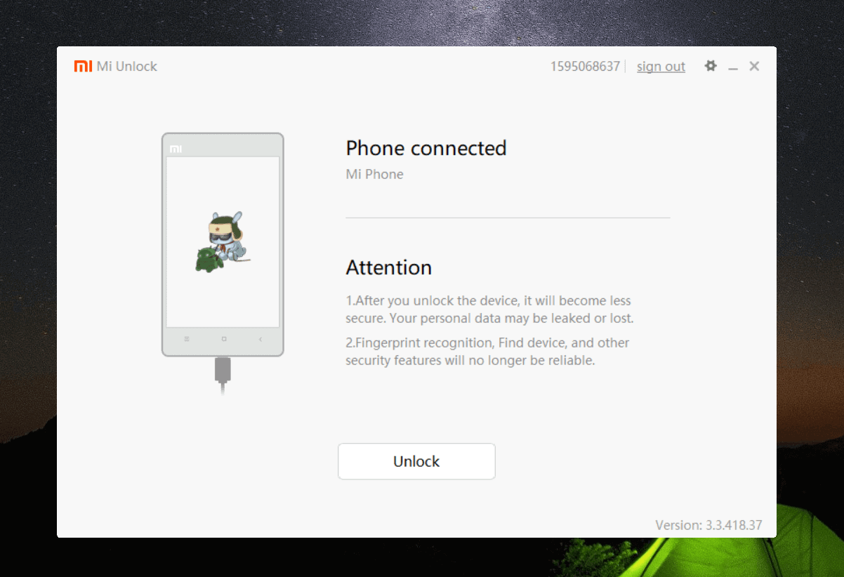 Connect You Xiaomi Device to Pc for Unlocking Bootloader