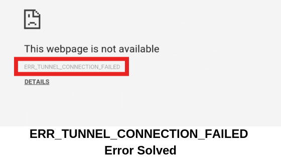 err connection failed chrome