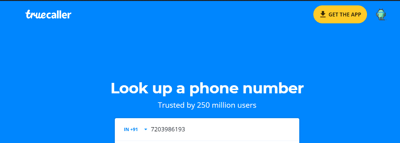 Find Details of Unknown Numbers using True Caller