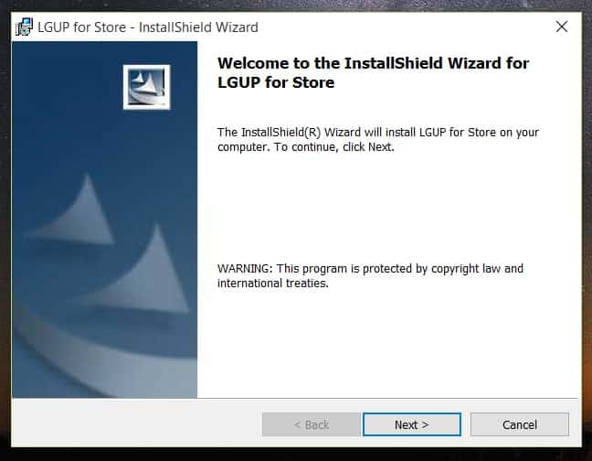 installation of lgup Tool