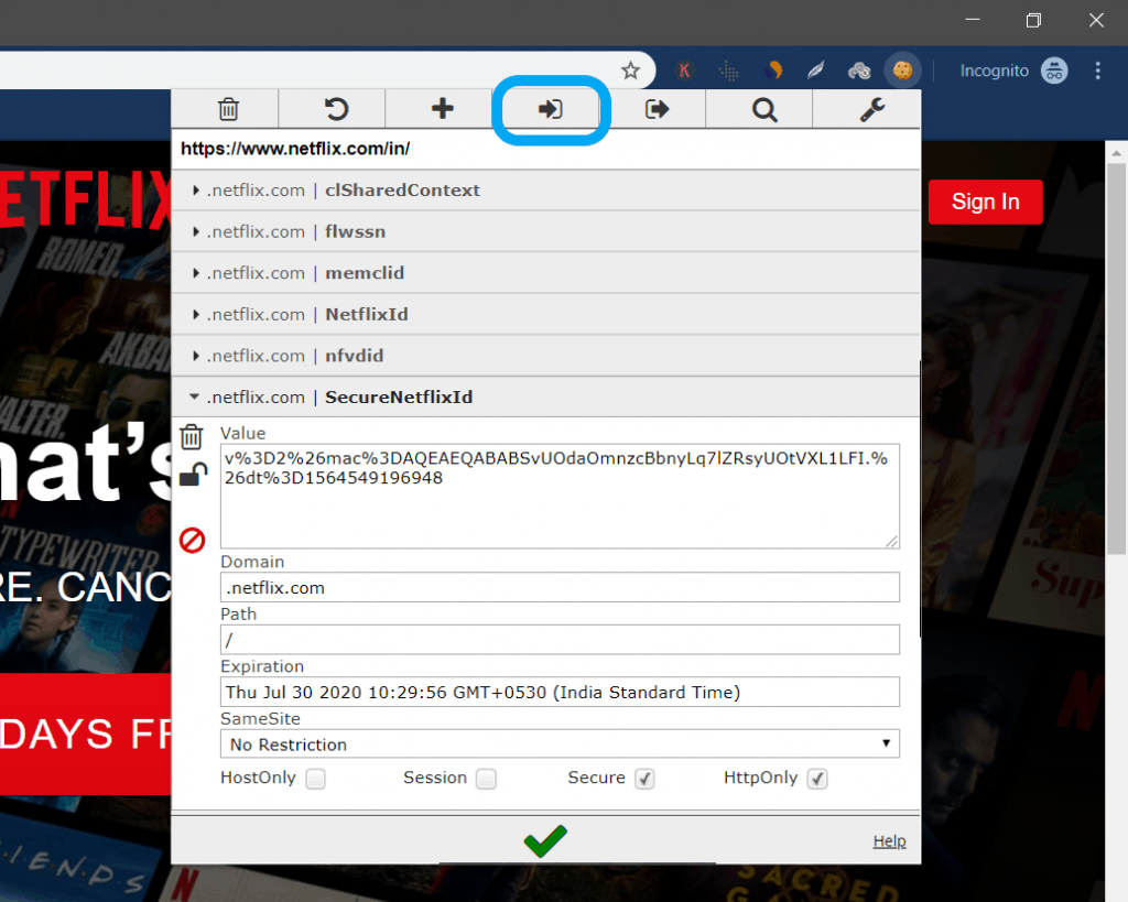 How to use Netflix Cookie 
