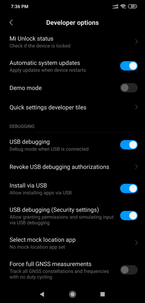 Enable Dark Mode on Poco F1