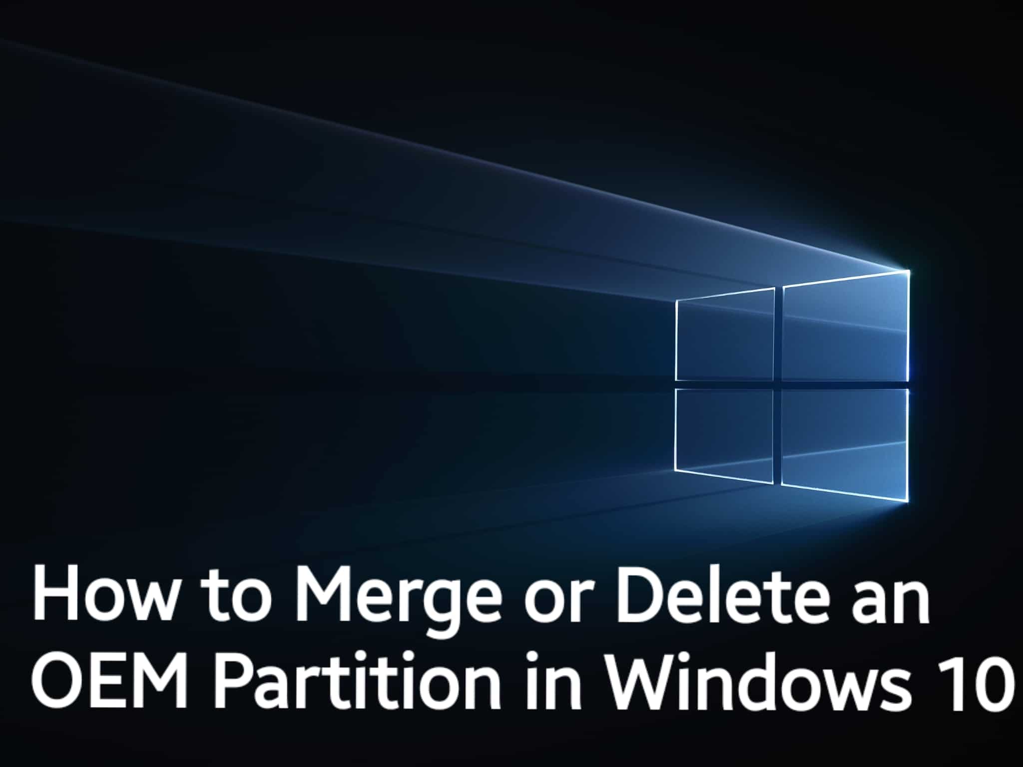 what is oem partition windows 10