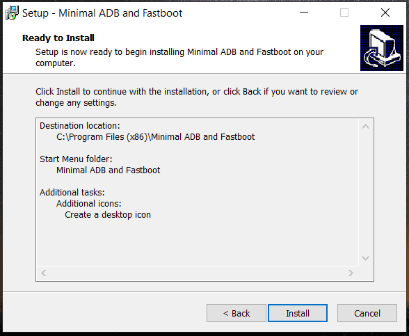 minimal adb and fastboot installer for windows