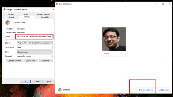 Open Chrome Always in Guest Mode in Windows