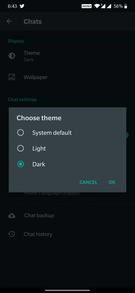 enable-Dark Mode-on-WhatsApp (No Root)