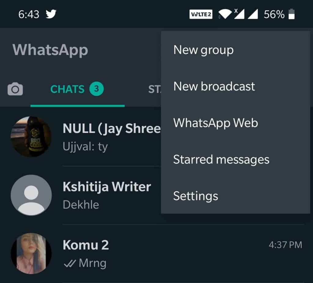 enable-Dark Mode-on-WhatsApp (No Root)