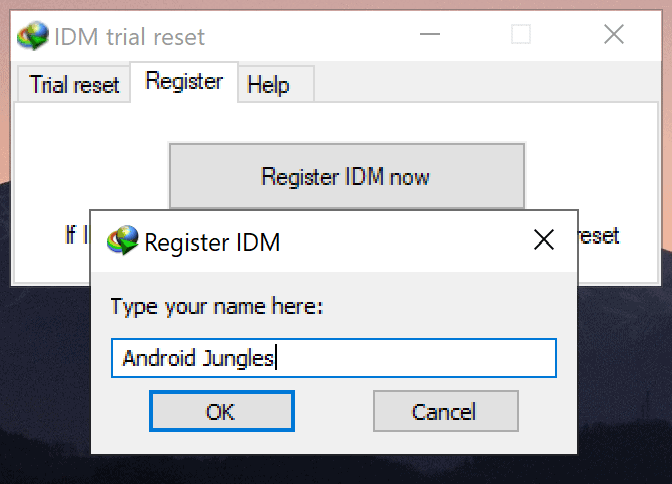 Enter-Your-Name-IDM-Register-tool