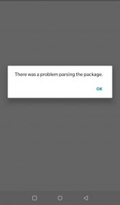 There is a problem parsing the package что делать android