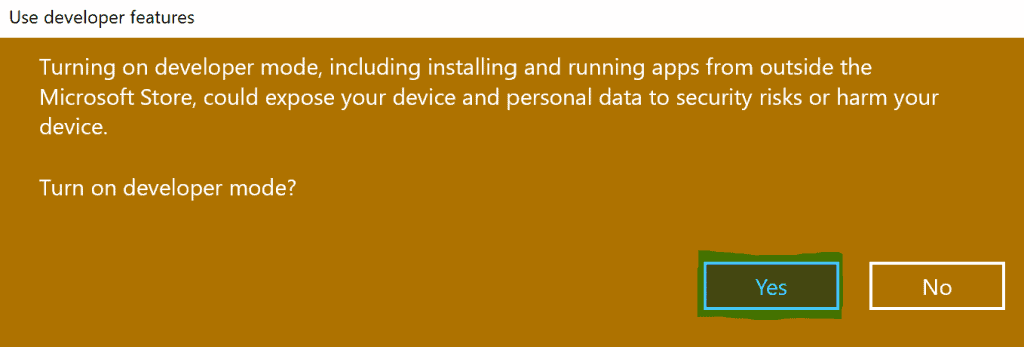 Windows-10-Use-Developer-features