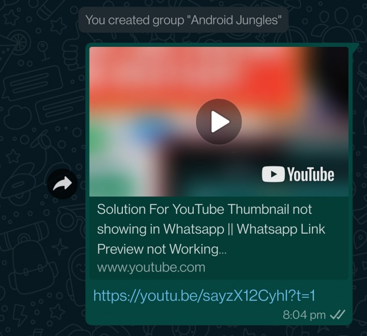 start video after one second fix youtube link preview issue in whatsapp