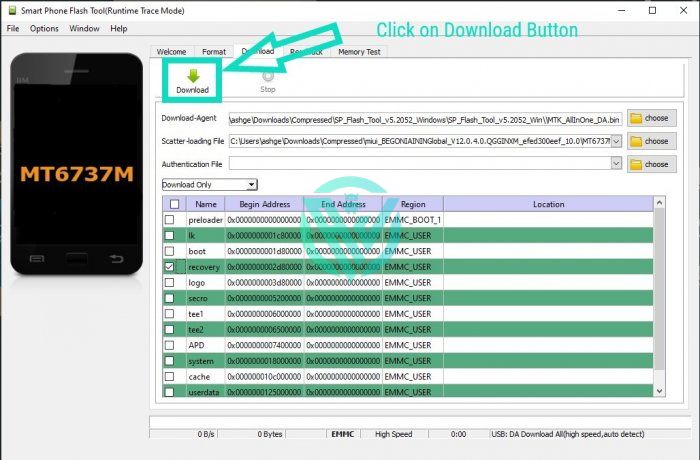 how to flash TWRP recovery via sp flash tool on Mediatek