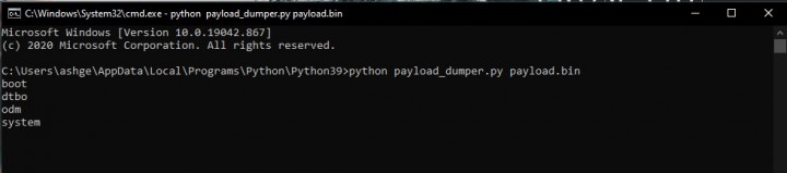 payload bin extract via python