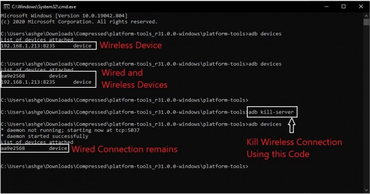 usb adb wireless ADB Fastboot Commands