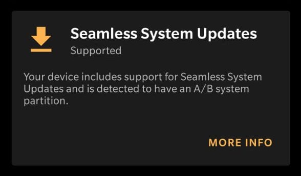 check for seamless system update