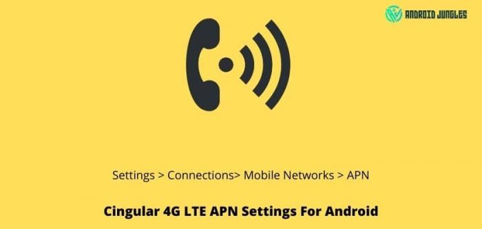 Cingular 4G LTE APN Settings For Android