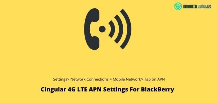 Cingular 4G LTE APN Settings For BlackBerry