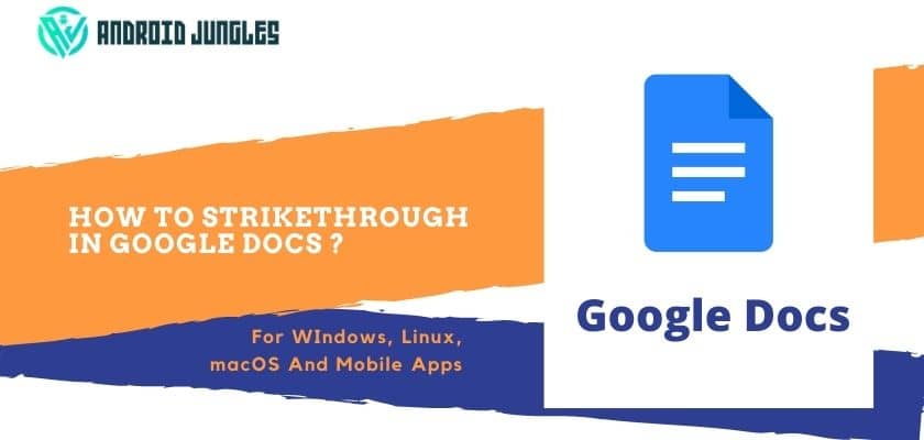 How to strikethrough in google docs