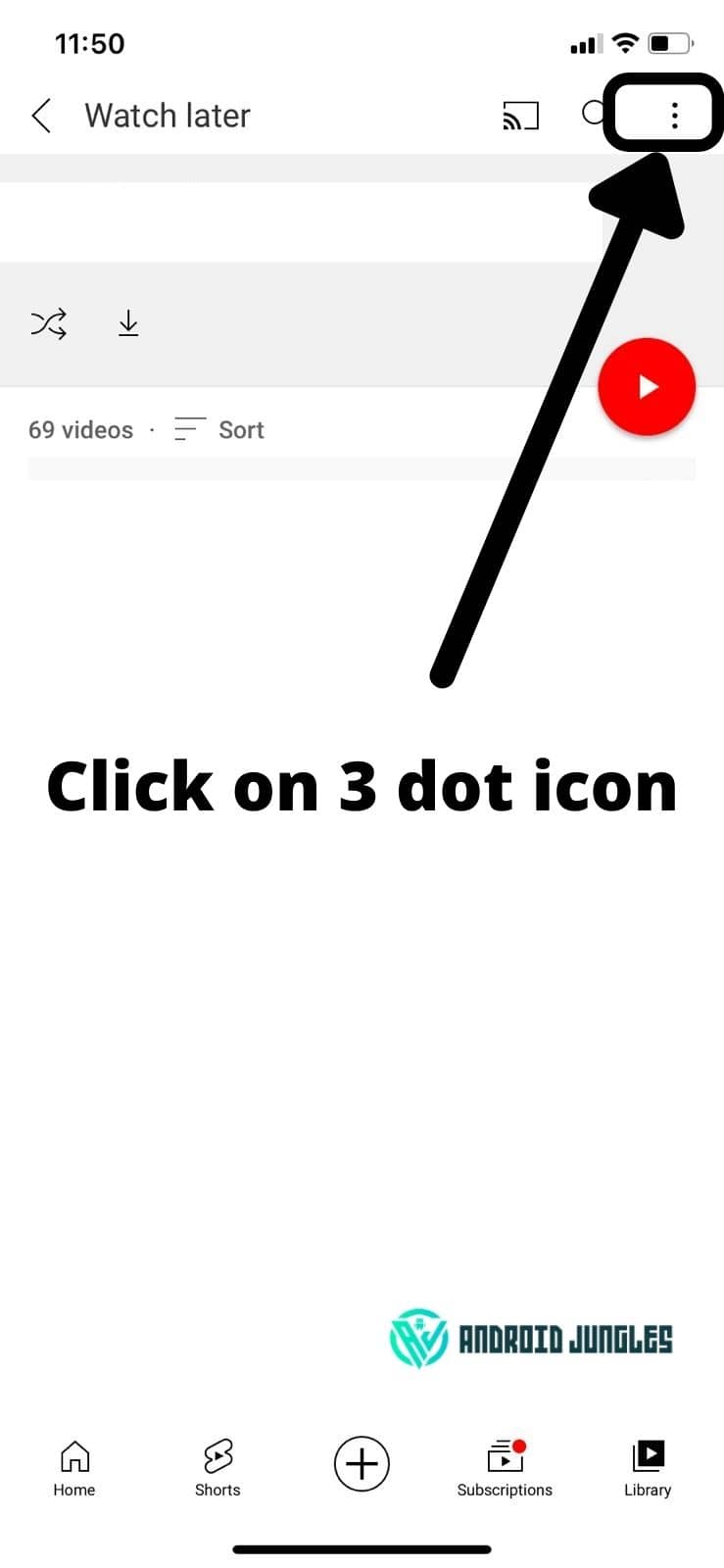 Click on 3 dot icon
