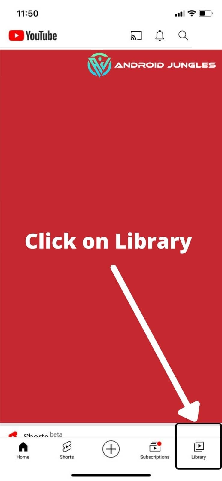 Click on Library