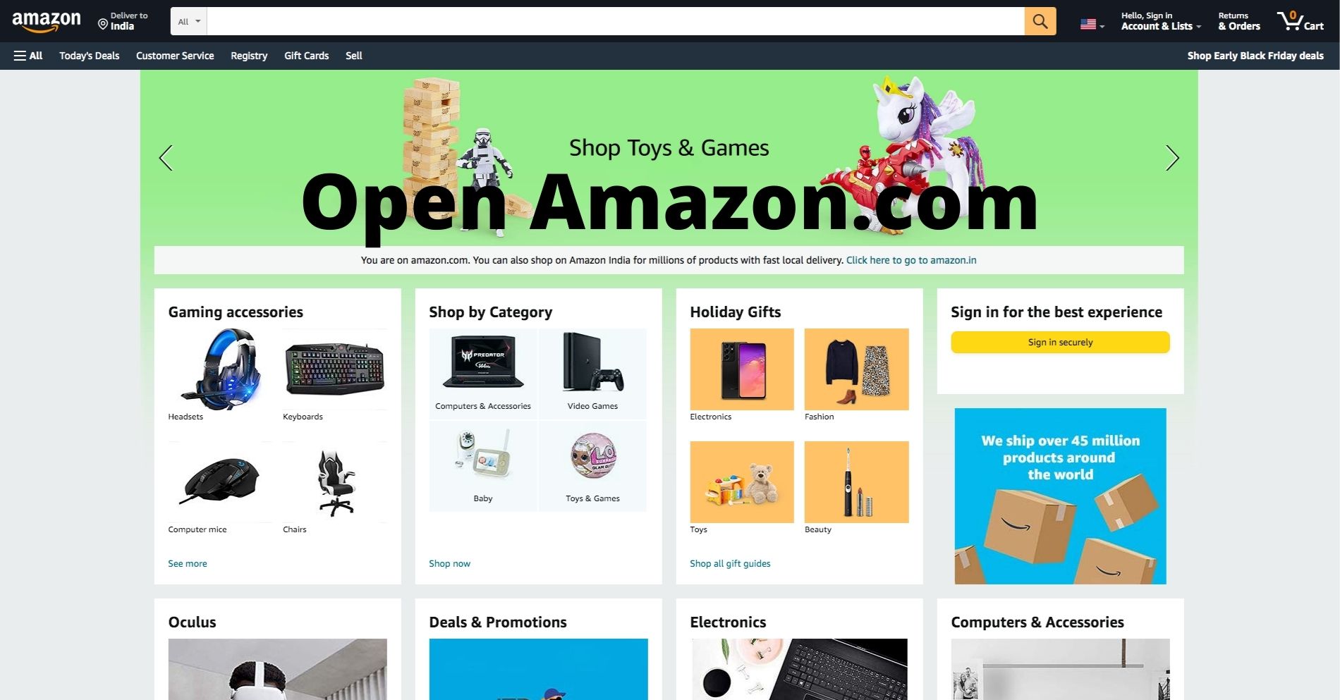 Open Amazon.com