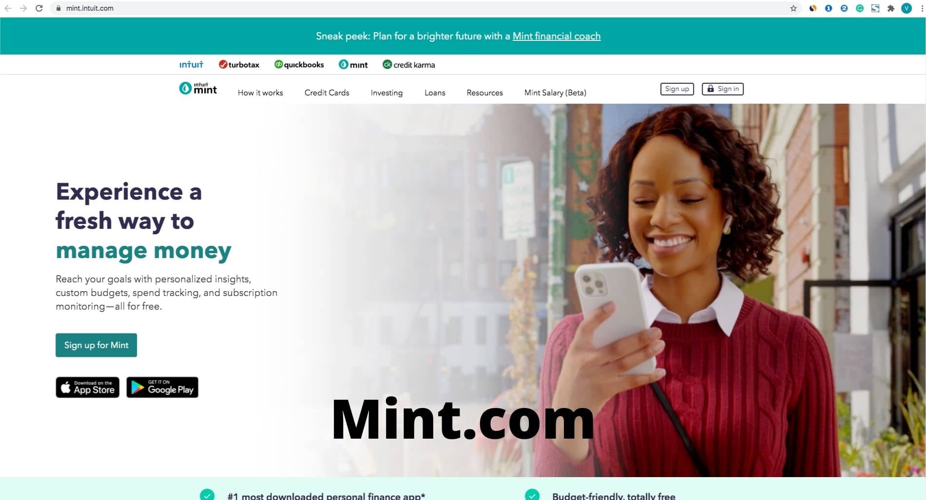 intuit mint mobile