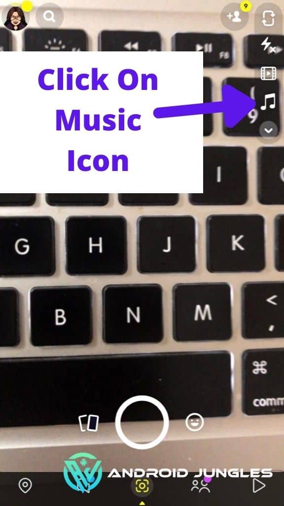 click on music icon