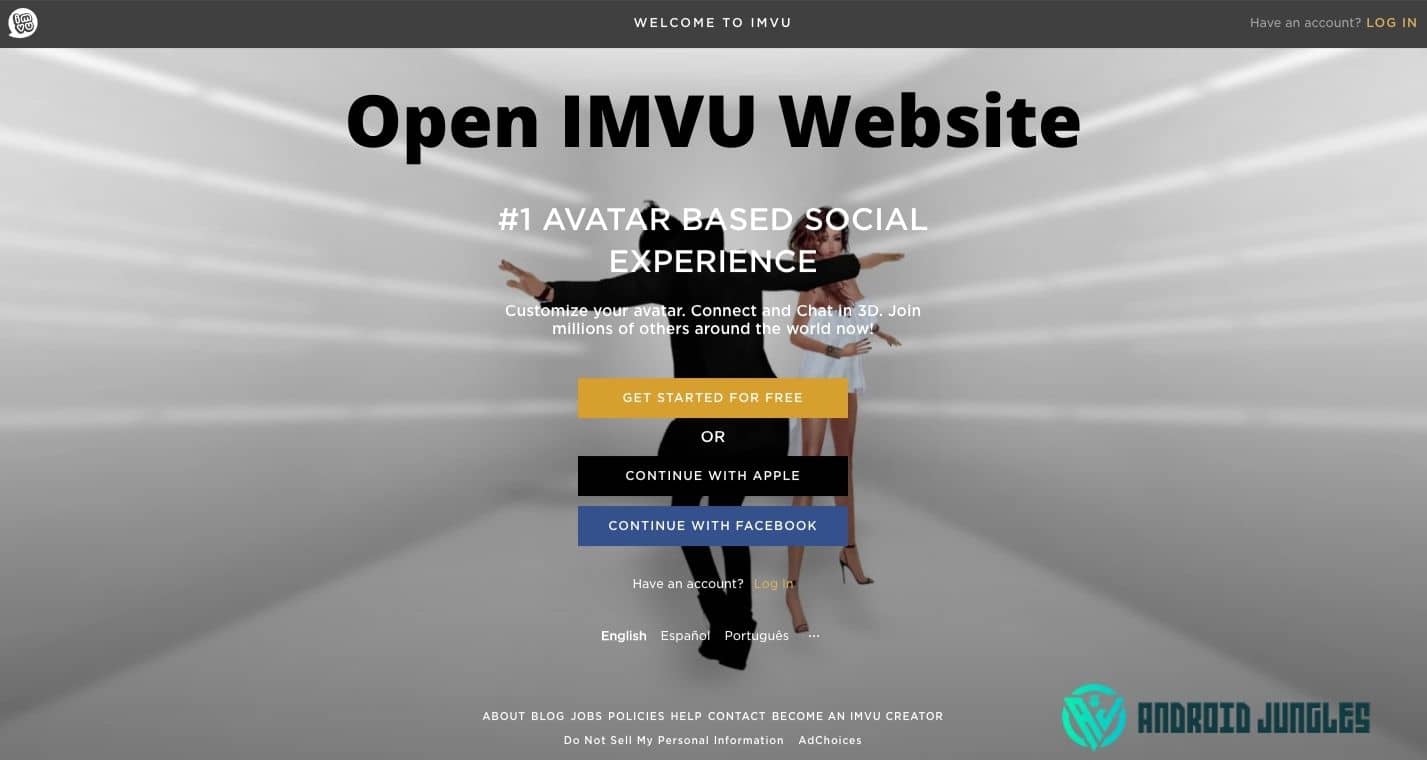Open IMVU Website